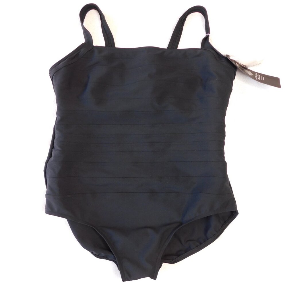Miraclesuit Square Neck Bandit Tummy Control One Piece Swimsuit | NWT | 22W